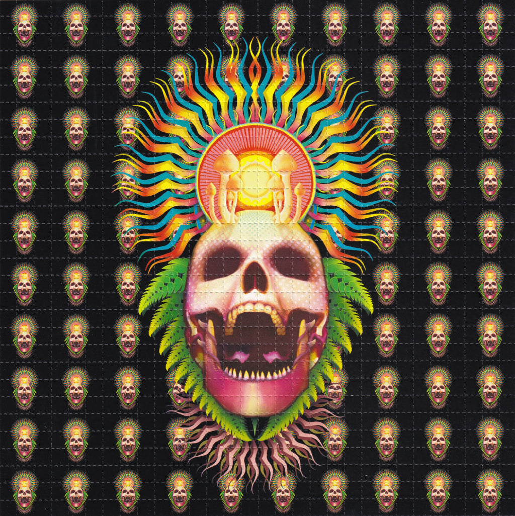 Mushroom Skull Blotter Art