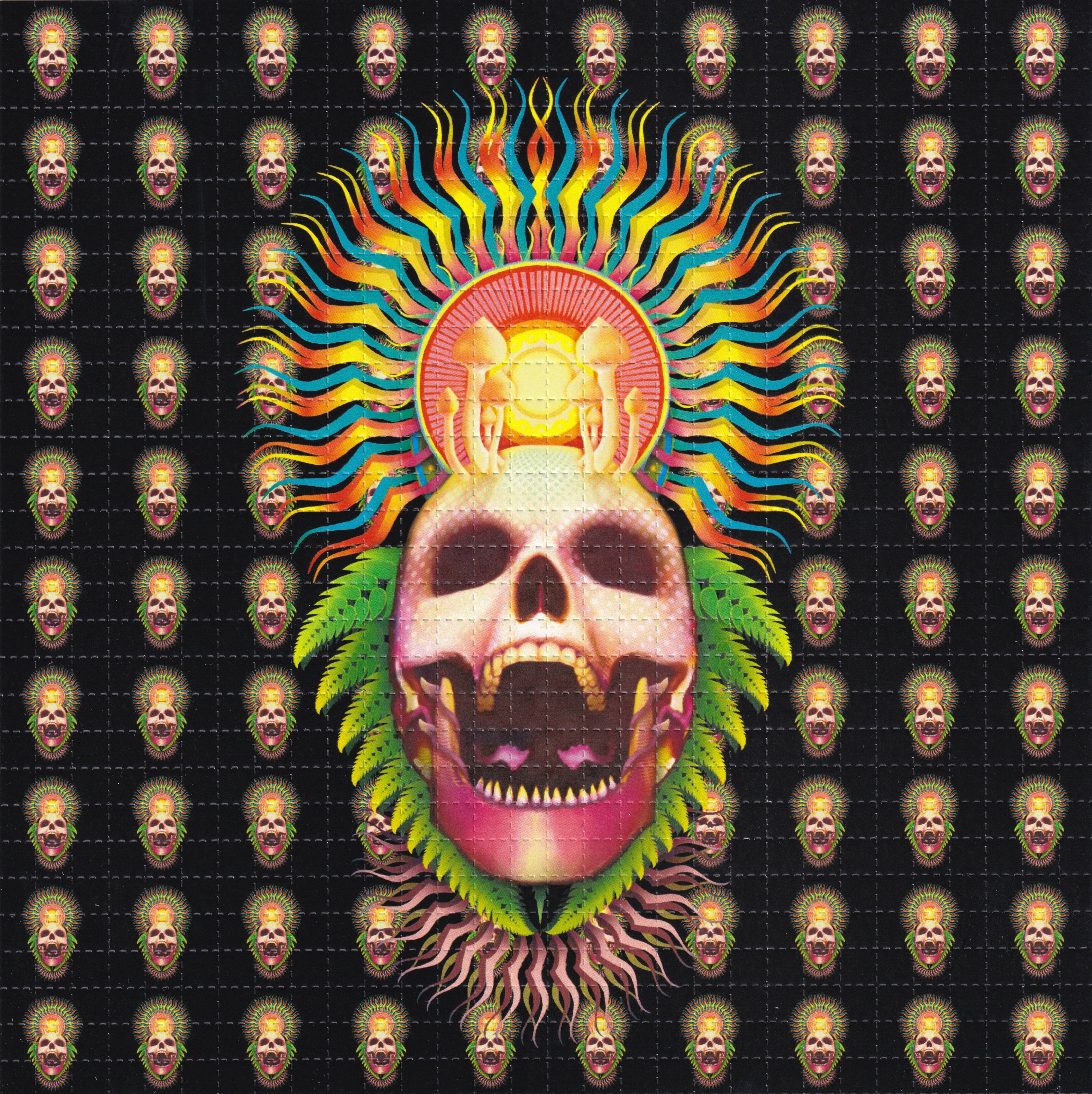 Mushroom Skull Blotter Art