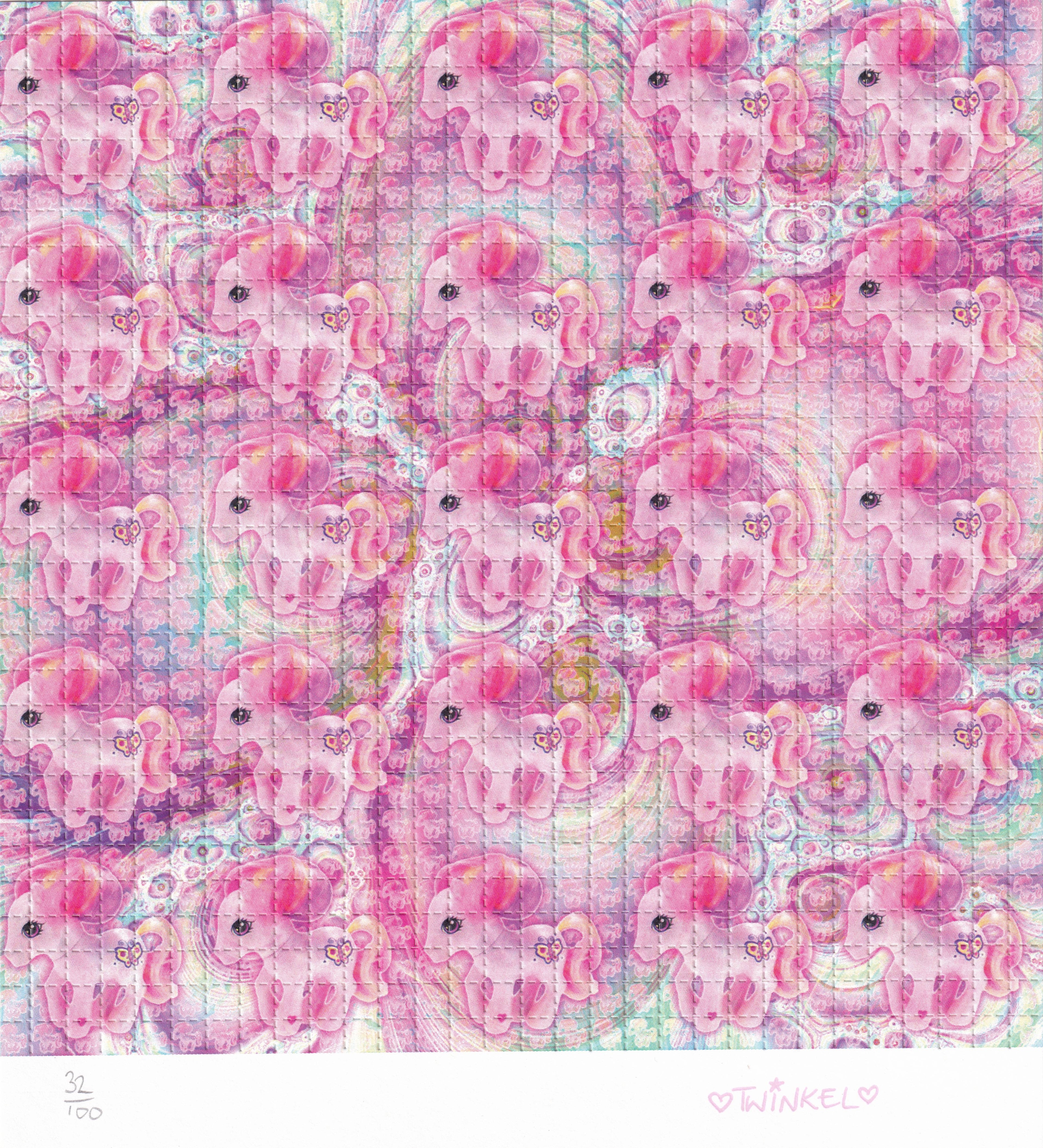 My Little Pony Signed Blotter Art by Twinkle (2000's)