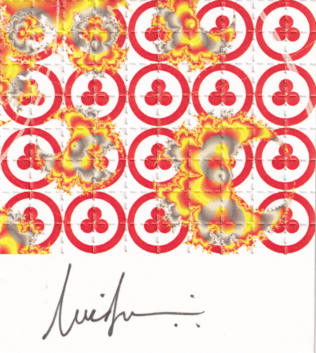 Peace's Signed Blotter Art by Lucifer