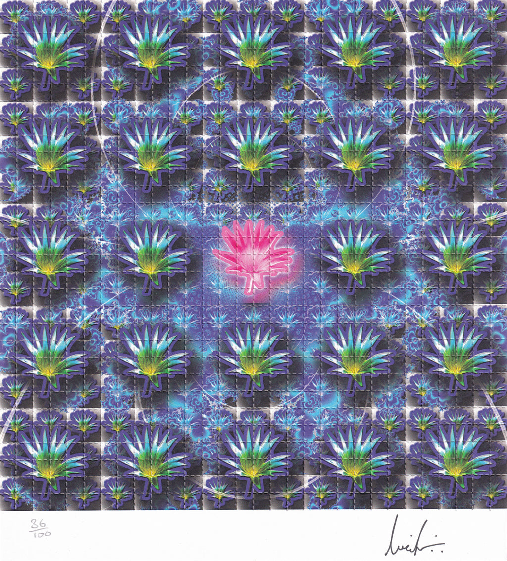 Pink Lotus Blotter Art by Lucifer