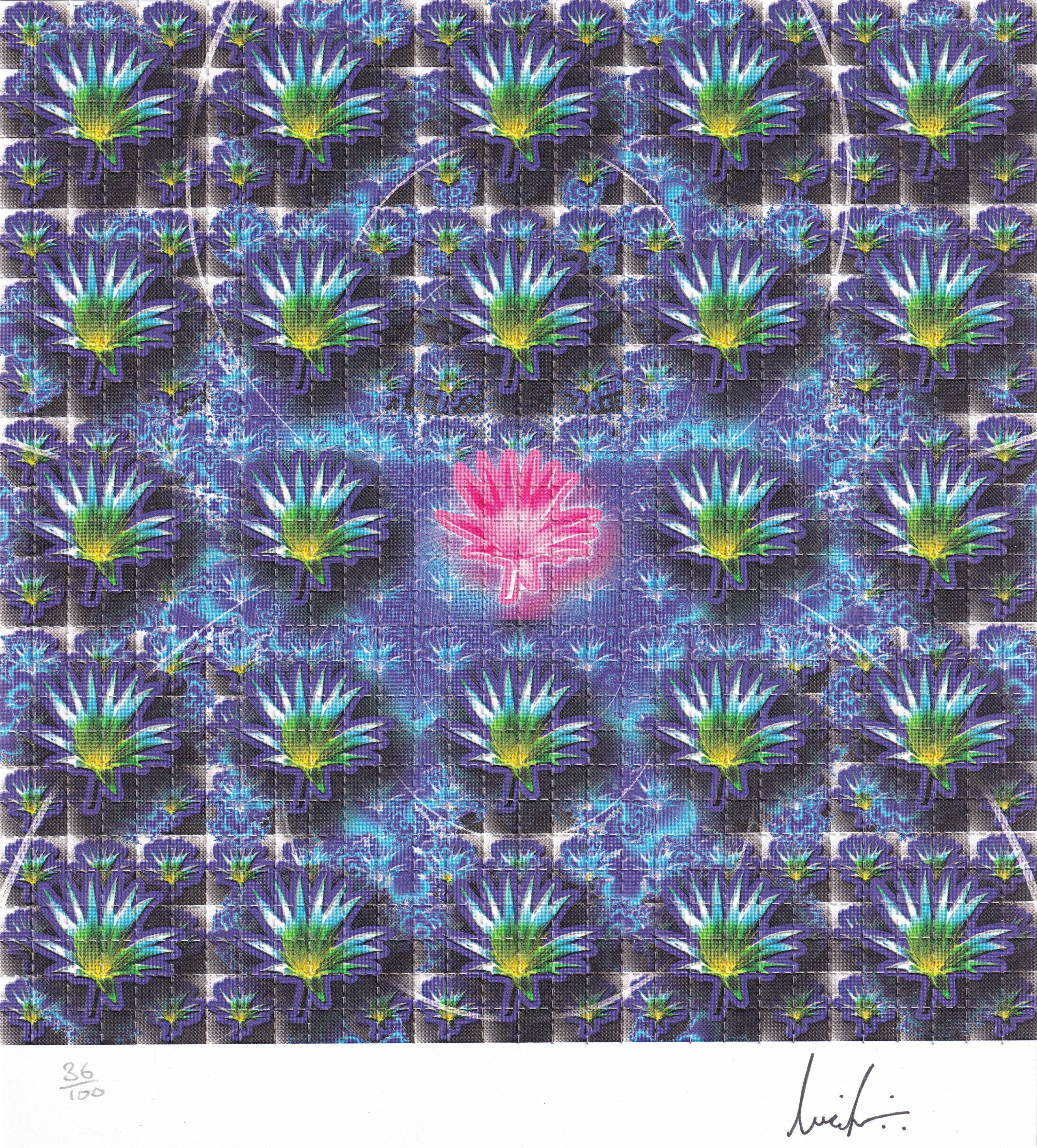 Pink Lotus Blotter Art by Lucifer