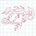 Red Dragon Vintage Blotter Art by Mark McCloud