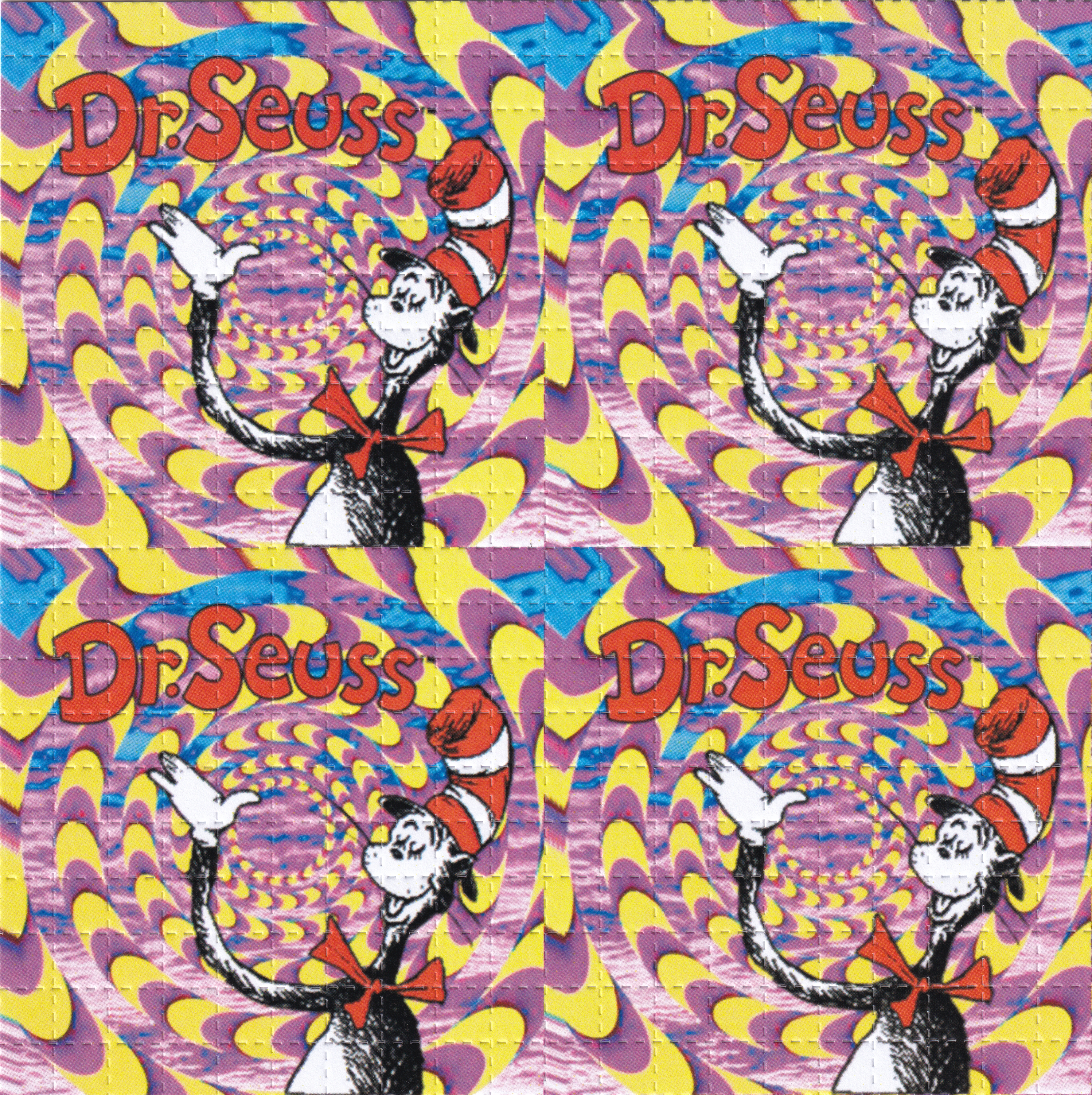 Cat in the Hat LSD Blotter Art