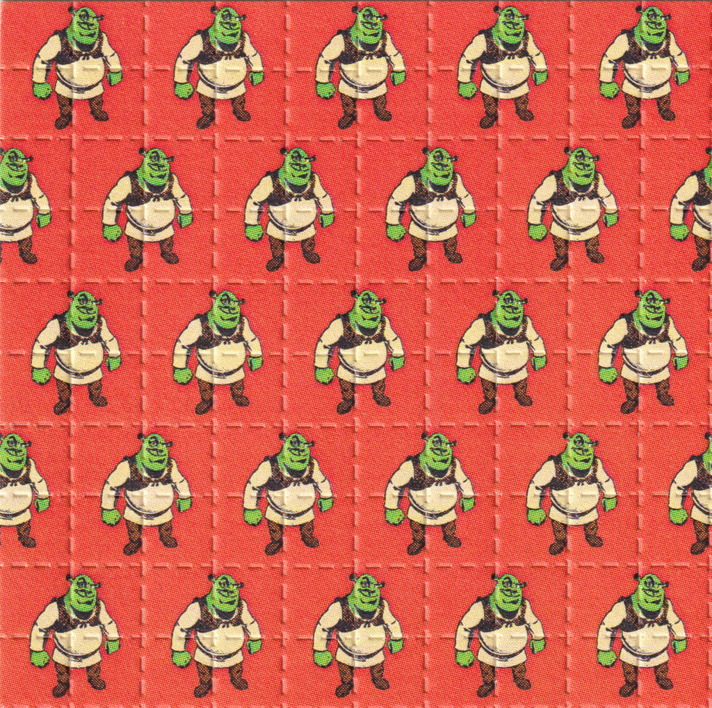 Shrek Blotter Art by Paul Guest (2000's)