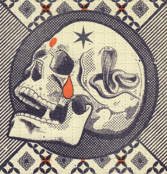 Skull Blotter Art By Ziero Muko