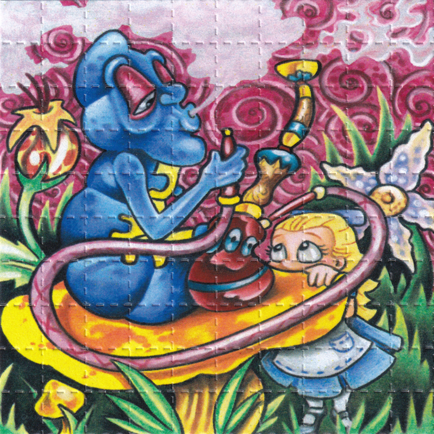 James Clements Smoking Caterpillar Blotter Art