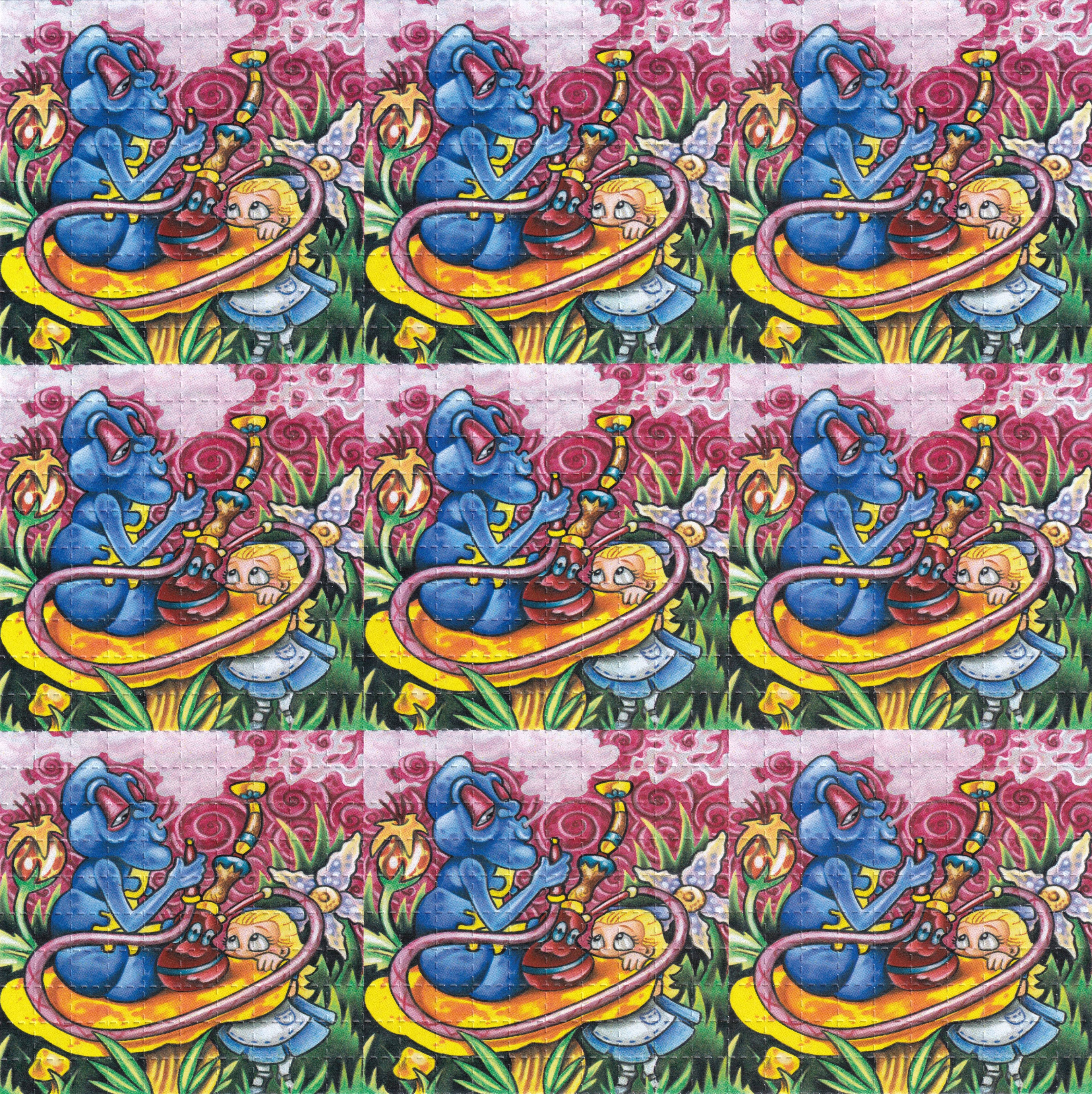 Smoking Caterpillar Blotter Art
