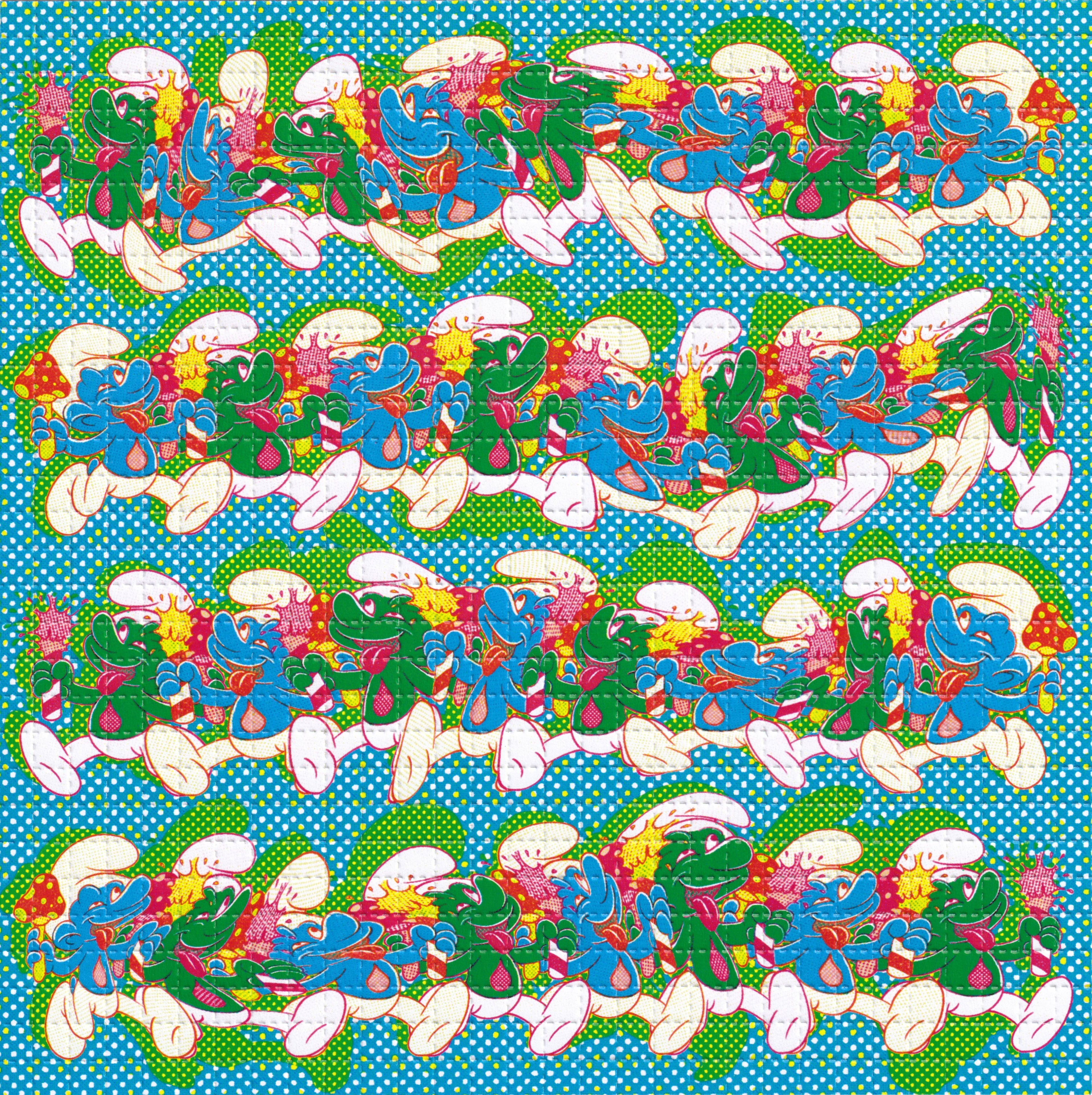 Smurfs Blotter Art By Ziero Muko
