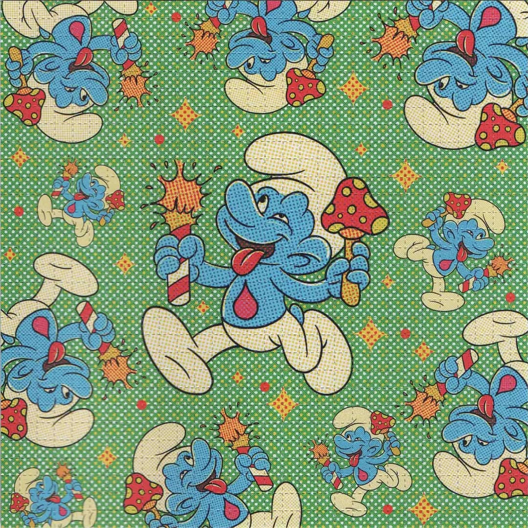 Smurfs Blotter Art By Ziero Muko (Double Sided)