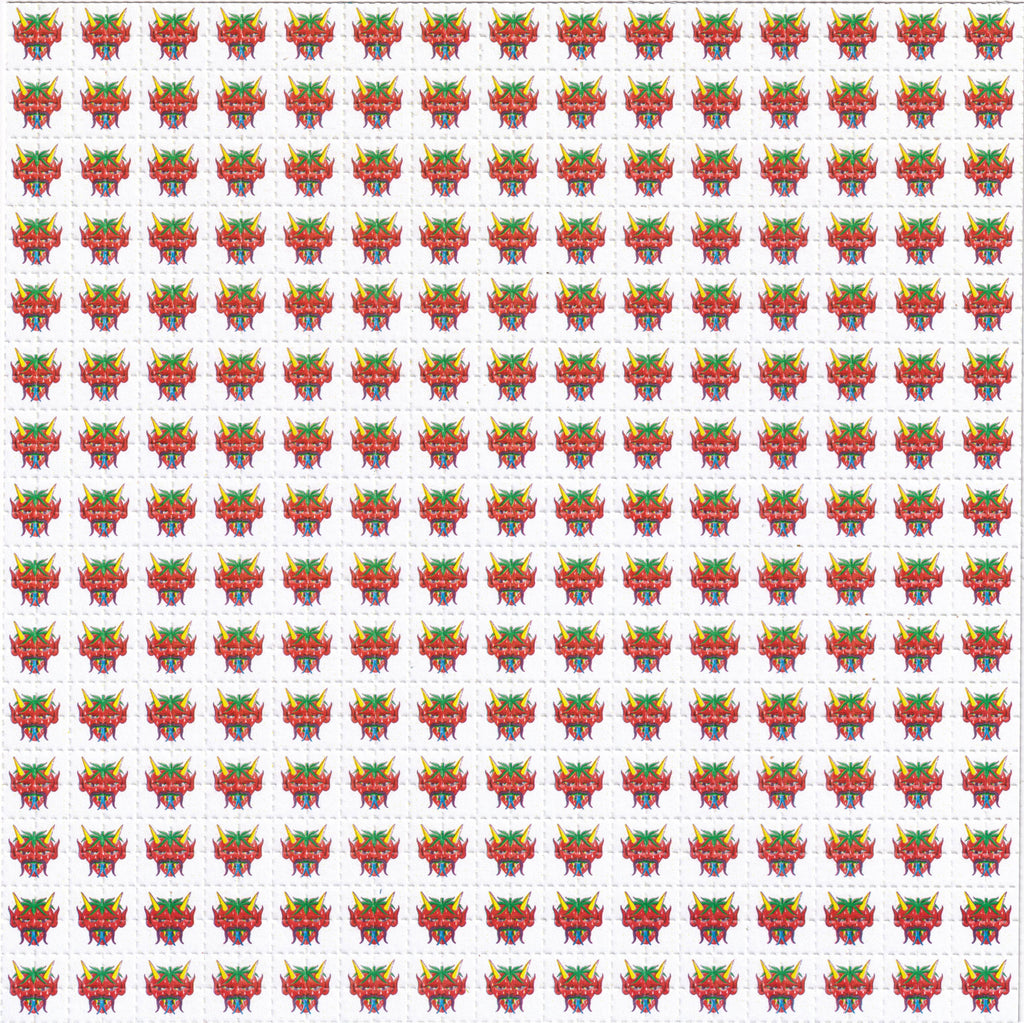 Strawberry Devil LSD Acid Blotter Art