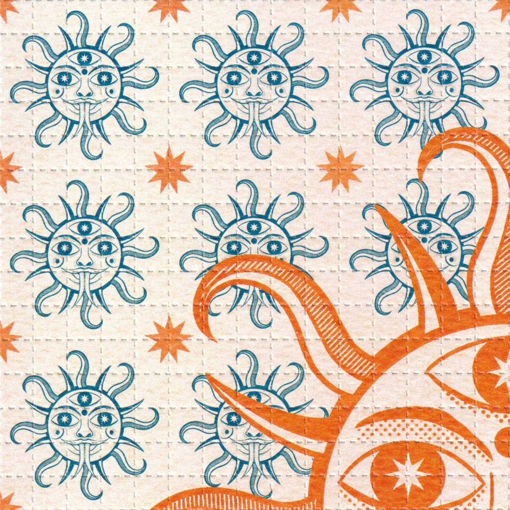 Sun Face Blotter Art Double Sided Print