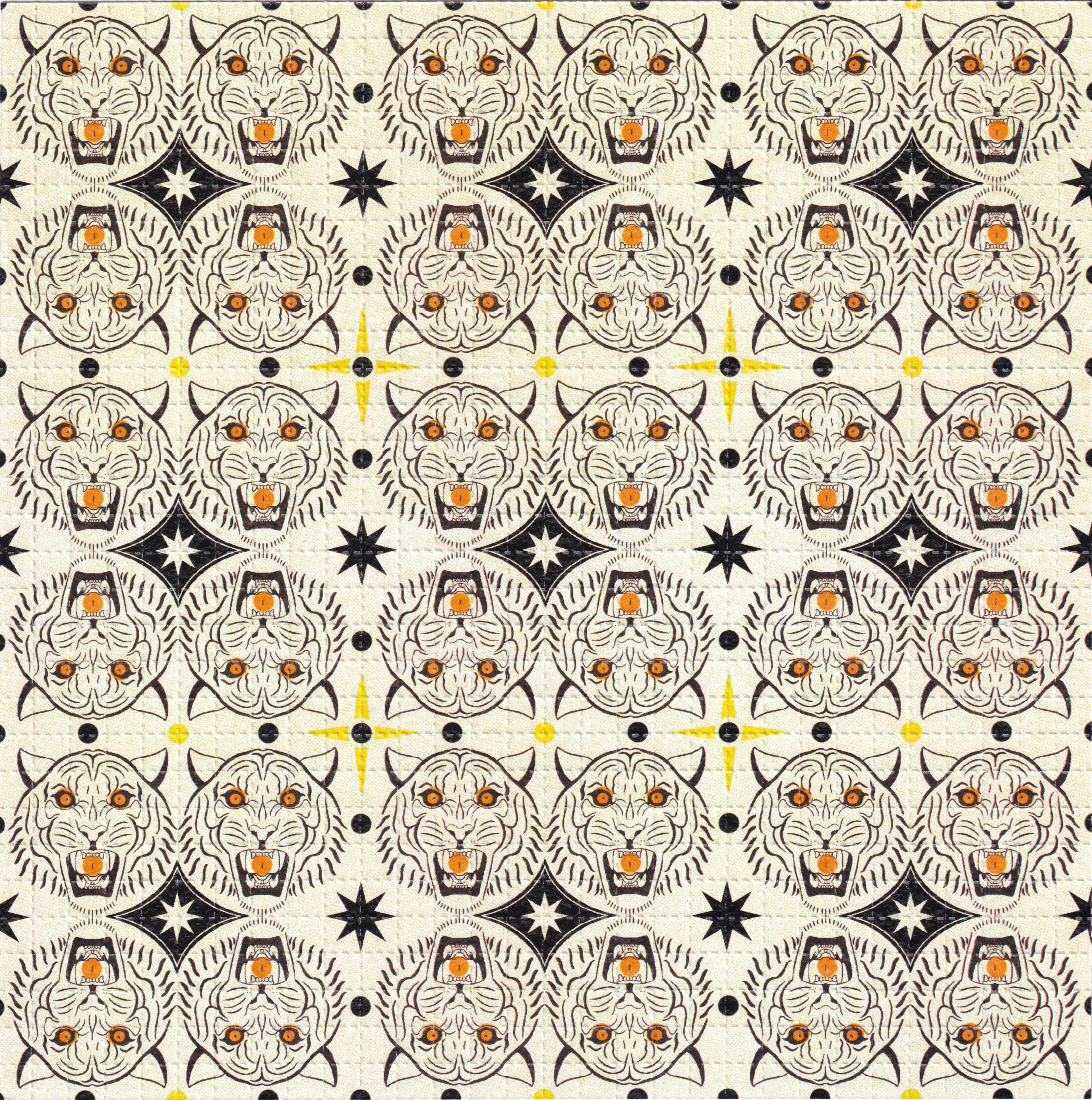 Tiger Face Blotter Art By Ziero Muko