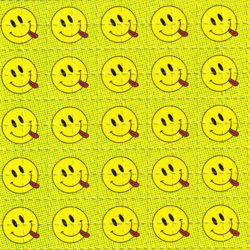 Smiley Face Blotter Art By Ziero Muko