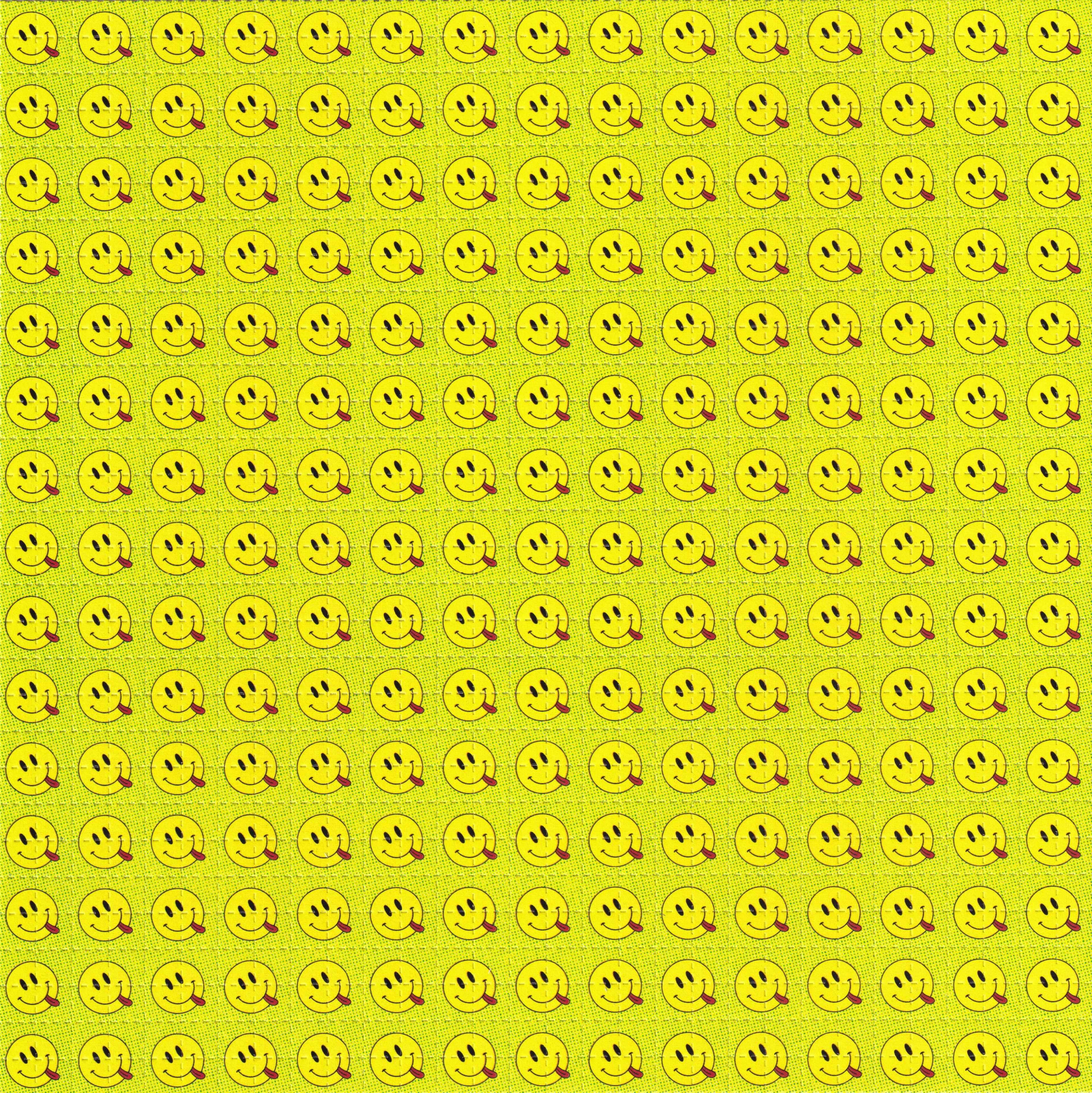 Trippy Smiley Blotter Art By Ziero Muko (Double Sided)