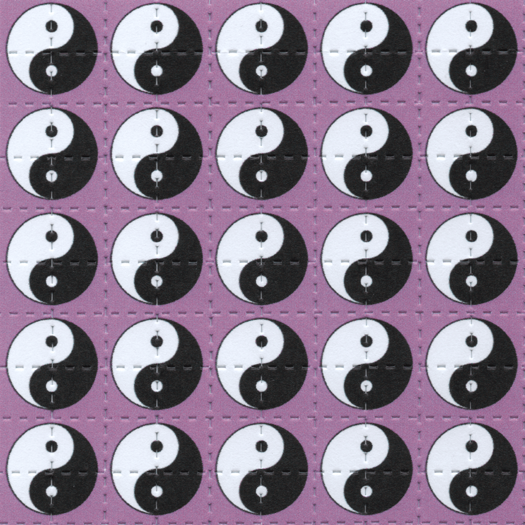Yin Yan Pink LSD Acid Blotter Art Print