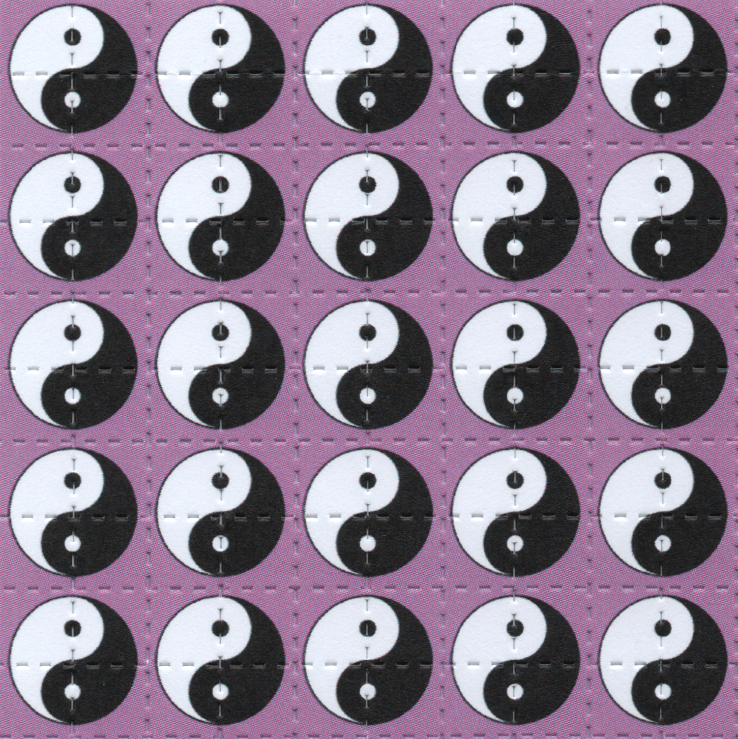 Yin Yan Pink LSD Acid Blotter Art Print